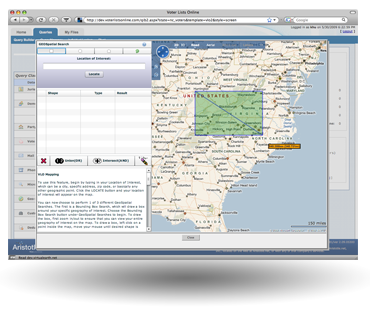 VoterListsOnline - Geo-spatial Voters Selection